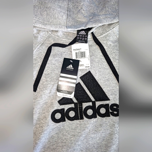 Adidas Performance Corp Fleece Pullover Hoodie *NWT* - Picture 6 of 10